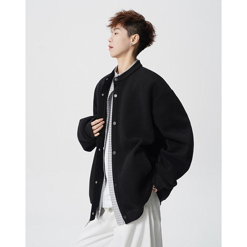 A410-WT34759-P110限价169-美式格纹假两件开衫卫衣-400G华棉，男装卫衣，电商A410