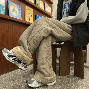 葫芦格保暖羽绒棉裤男冬东北零下40度情侣超厚羊羔绒加绒加厚裤子图片