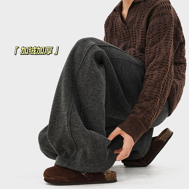 A410-K8682JR-P65限价99-美式复古加绒休闲裤-糯米呢面料430g左右,男装卫衣,电商A410
