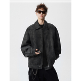 A410-WT93306-P105限价159-美式雾面扎染皮夹克-雾面皮410G，男装夹克，电商A410