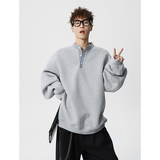 A410-A34731-P65限价99-美式复古格纹拼接圆领卫衣-400G华棉，男装卫衣，电商A410