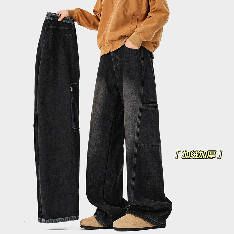 A410-K6323JR-P58限价89-复古水洗百搭牛仔裤-牛仔裤面料420g左右，男装牛仔裤，电商A410