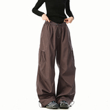 美式伞兵工装裤男春秋季潮牌机能痞帅宽松直筒长裤阔腿拖地休闲裤，男装休闲裤，电商A410