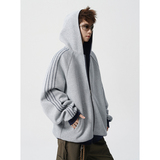 A410-WT34718-特批75限价149-美式条纹连帽卫衣外套，女装短外套，电商A410