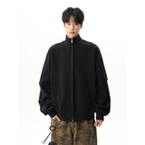 A410-WT93302-P90限价139美式重磅立领夹克外套-华棉复合仿棉420g，男装夹克，电商A410