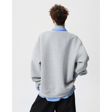 A410-A34750-P85限价129-美式假两件百搭休闲卫衣-400G华棉，男装卫衣，电商A410