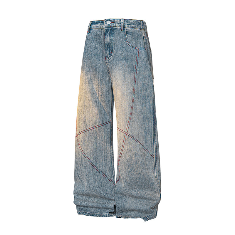 A410-K8796-特批55限价109-设计感水洗牛仔裤-320g竹节牛仔面料，男装牛仔裤，电商A410