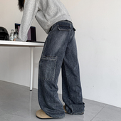 K6323 P55限价89 流行水洗复古牛仔裤 A410 牛仔面料 280g左右