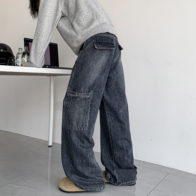 A410-K6323-P55限价89-流行水洗复古牛仔裤-牛仔面料  280g左右