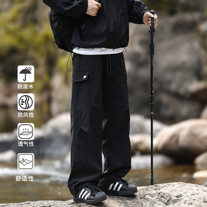 胖胖哥伞兵工装裤男士秋季美式高街登山运动裤大码宽松休闲裤子,男装休闲裤,电商A410