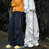 美式高街褶皱伞兵裤男秋季新款潮牌宽松工装裤户外运动速干登山裤，男装休闲裤，电商A410