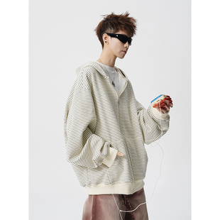复古条纹连帽开衫 P90限价139 卫衣 WT34737 A410