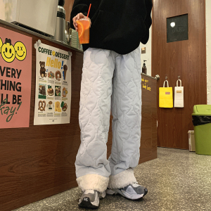 葫芦格保暖羽绒棉裤男冬东北零下40度情侣超厚羊羔绒加绒加厚裤子图片