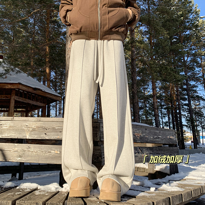 A410-K8681JR-P70限价109-美式加绒休闲长裤-400g左右人字纹面料
