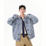 A410-WT93323-P95限价149-美式小狗刺绣牛仔外套-7x7牛仔面料420g，男装夹克，电商A410