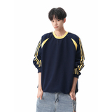 A410-A92302-P65限价99-美式三条杠圆领卫衣-420g华棉复合仿棉，男装卫衣，电商A410