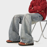 A410-K8796-特批55限价109-设计感水洗牛仔裤-320g竹节牛仔面料，男装牛仔裤，电商A410