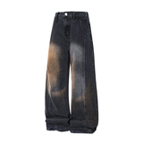 A410-K8795-特批55限价109-潮牌复古直筒牛仔裤-320g竹节牛仔面料，男装牛仔裤，电商A410