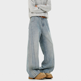 A410-K5594-P80限价119-美式水洗条纹牛仔裤-320g牛仔面料，男装牛仔裤，电商A410