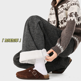 A410-K8801JR-P70限价109-美式简约加绒休闲裤-可可西里430g左右，男装卫衣，电商A410