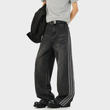 A410-K5594-P80限价119-美式水洗条纹牛仔裤-320g牛仔面料，男装牛仔裤，电商A410