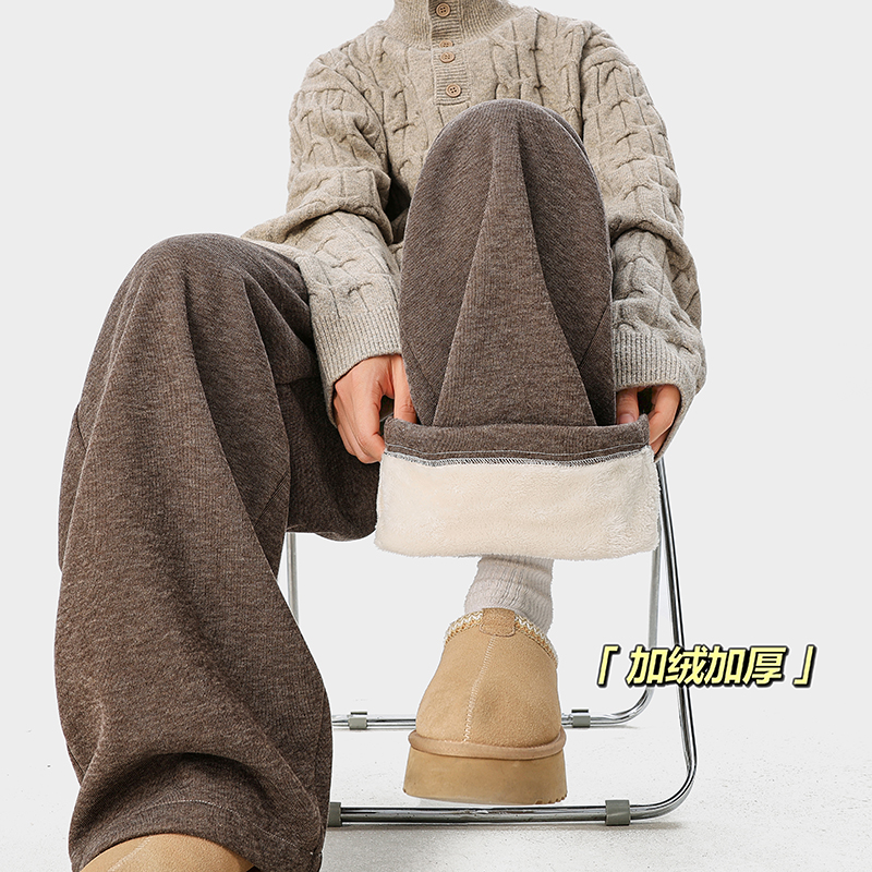 A410-K5578JR-P65限价99-美式加绒垂感休闲裤-糯米呢面料460g左右，男装卫衣，电商A410