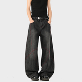 A410-K8796-特批55限价109-设计感水洗牛仔裤-320g竹节牛仔面料，男装牛仔裤，电商A410