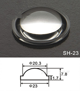 强光手电筒 钓鱼灯凸镜 23mm 28mm 50mm直径 亚克力光学透镜