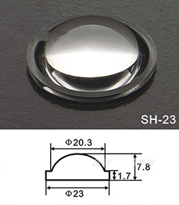 28mm 强光手电筒 23mm 亚克力光学透镜 钓鱼灯凸镜 50mm直径