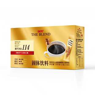 100条200g 原装 马来西亚进口UCC悠诗诗114炭烧速溶咖啡粉便利装
