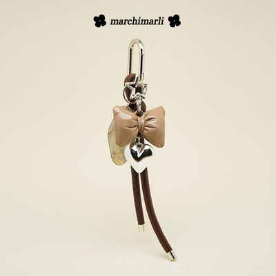 marchimarli原创爱心蝴蝶结挂件