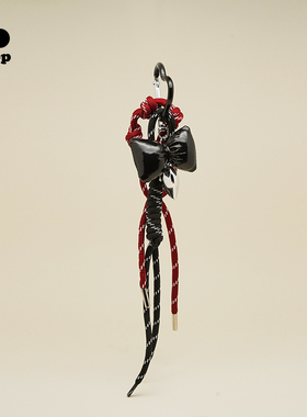 marchimarli miu系风组合包包挂件编织绳蝴蝶结手作钥匙扣挂饰