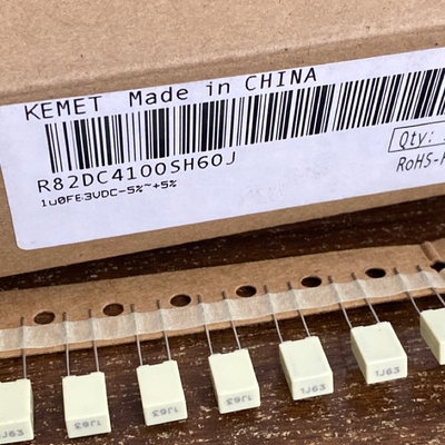 R82DC4100SH60J 1J63/63V105/63V1UF KEMET基美薄膜电容器R82系列