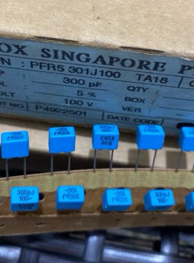 100个=28元 EVOX PFR5 薄膜电容器MKP 100v 300PF/301/300P P5