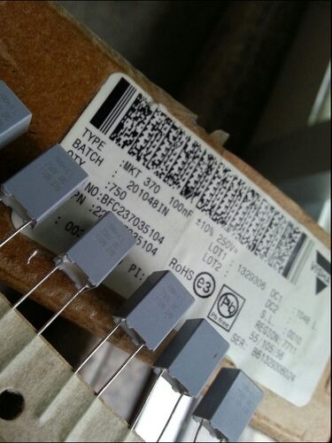 100只=25元VISHAY BC 250V0.1UF 104 100N MKT370薄膜电容器100NF