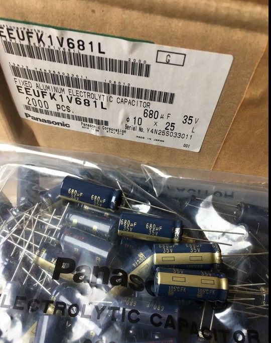 100只=80元 日本松下 35v680uf fk超fc 高频 金字电解电容器10*25