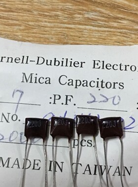 100只=100元 美国CDM 银云母 电容器500v220PF 500V 220P 221云母