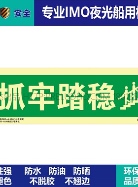 IMO1424-抓牢踏稳-船用自发光标识贴-ISO7010-SETON赛盾