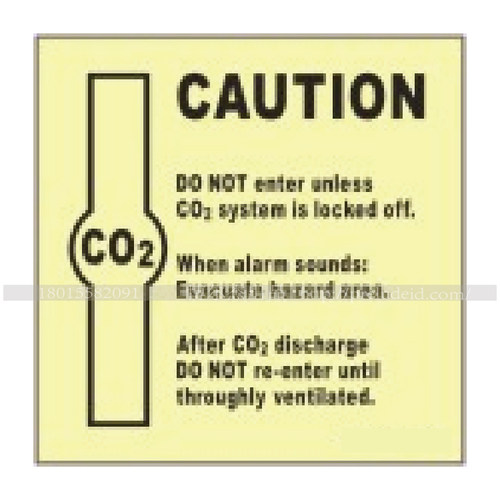 509.51注意(CO2)CAUTION-船用自发光贴标识ISO7010/GB16557-2023