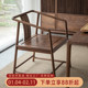 新中式 黑胡桃木红木实木圈椅围椅茶椅子主人椅官帽椅太师椅三件套