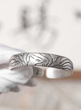 足银手镯玄修阁定制足银个性