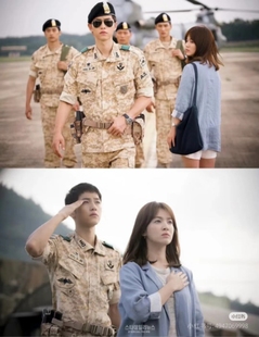 韩剧太阳的后裔 宋慧乔金智媛同款定制做，可爱蓝色西装外套服装