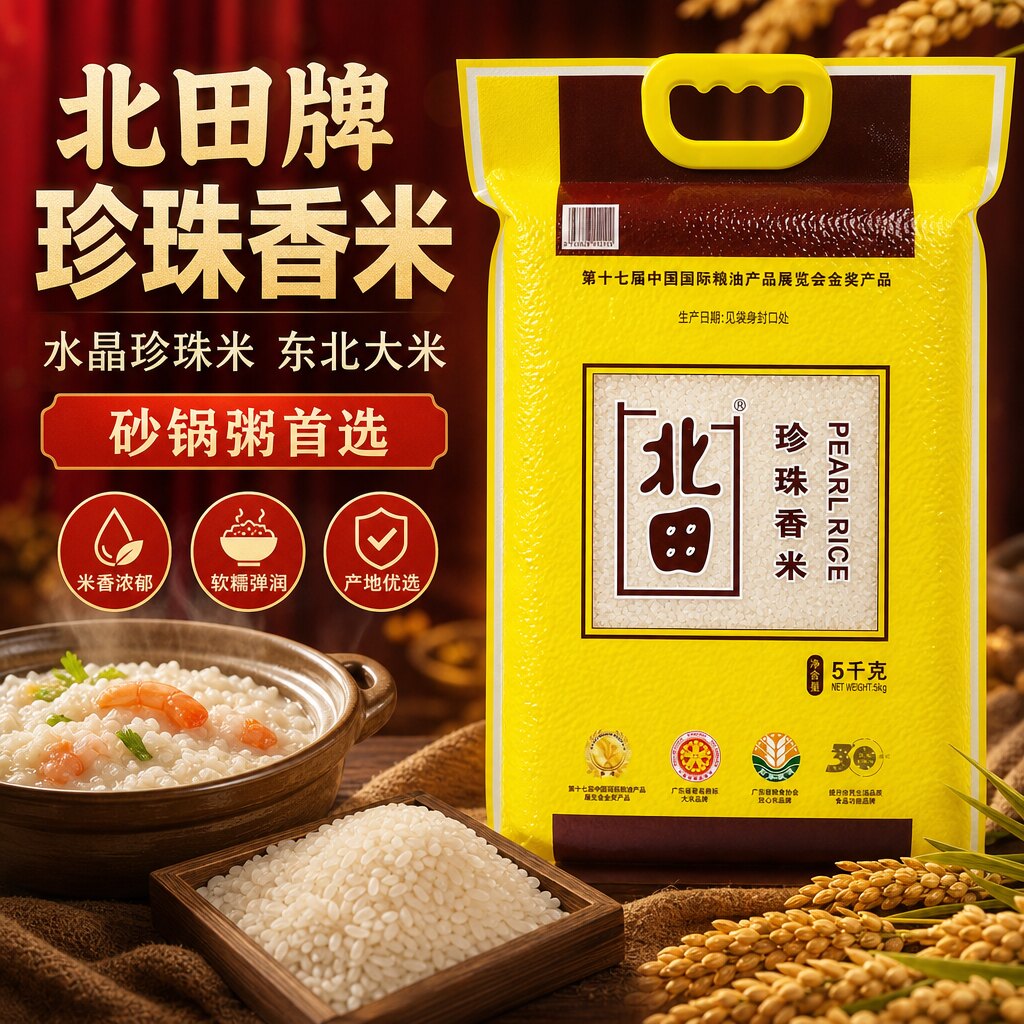 米中之王 东北大米 引日本越光米生态种植香米北田珍珠米5kg/10斤
