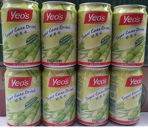 包邮8罐*300ML港版yeo's杨协成甘蔗水饮料   无防腐剂 进口饮料