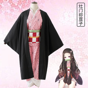 鬼灭之刃衣服cosplay服装灶门弥豆子儿童祢豆子竹筒弥豆子cos动漫