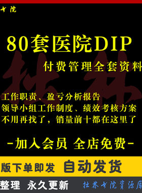 A244医院DIP付费管理全按病种分值付费绩效考核制度方案工作职责