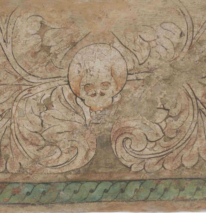 古龟兹拜城克孜尔石窟壁画第2洞2幅 高清电子图片装饰喷绘素材