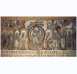 敦煌壁画第428窟 北周  超高清电子图片装饰喷绘鉴定临摹国画素