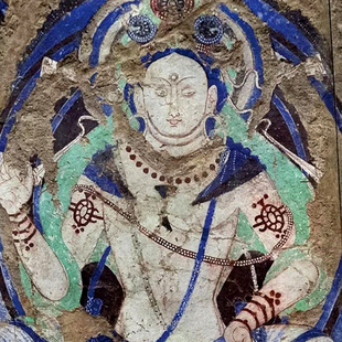 古龟兹拜城克孜尔石窟壁画第224窟玛雅洞穴9幅电子图片素材