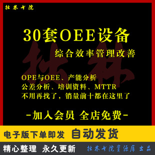 A248设备综合效率OEE培训PPT提升改善管理分析产能自动值统计表格
